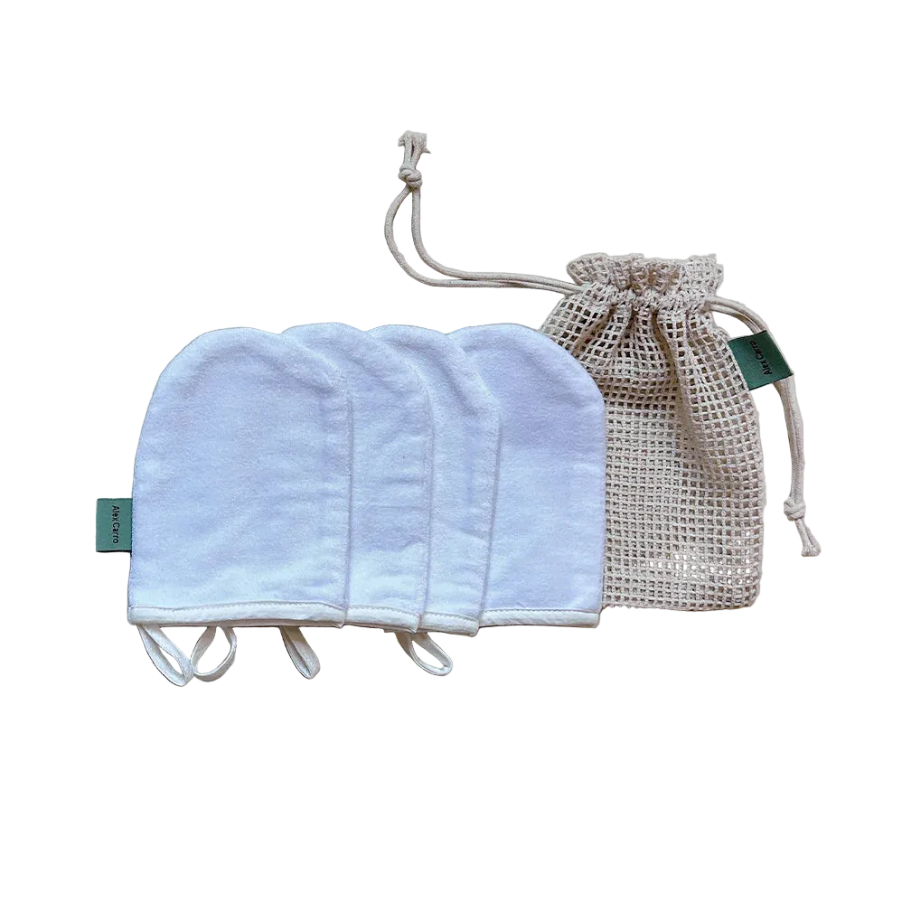 ORGANIC COTTON CLEANSING MITTS