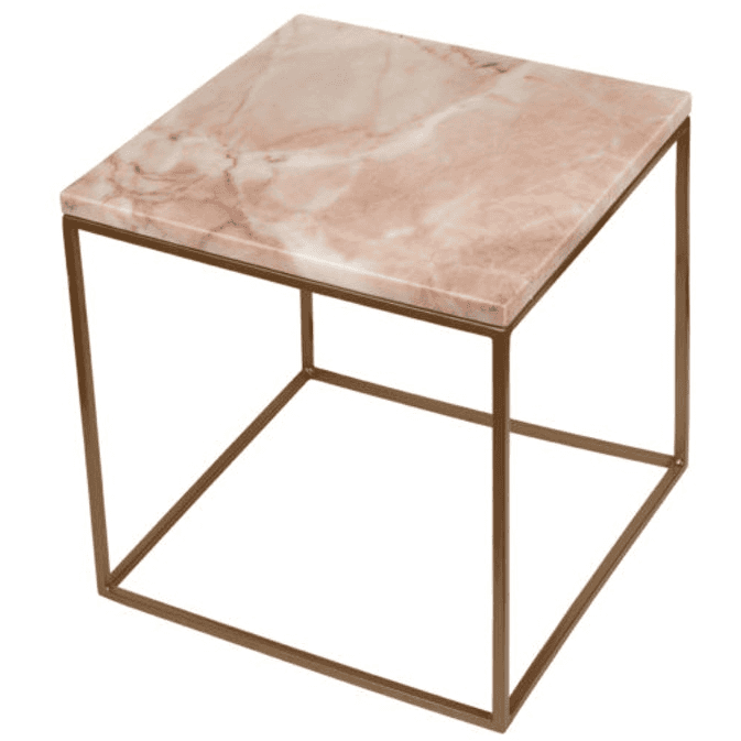 Grote Tafel Roze - Stoned Marble
