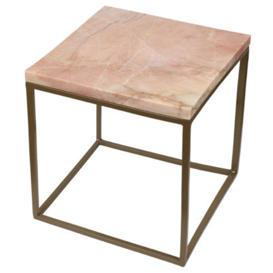 Medium Table Roze - Stoned Marble